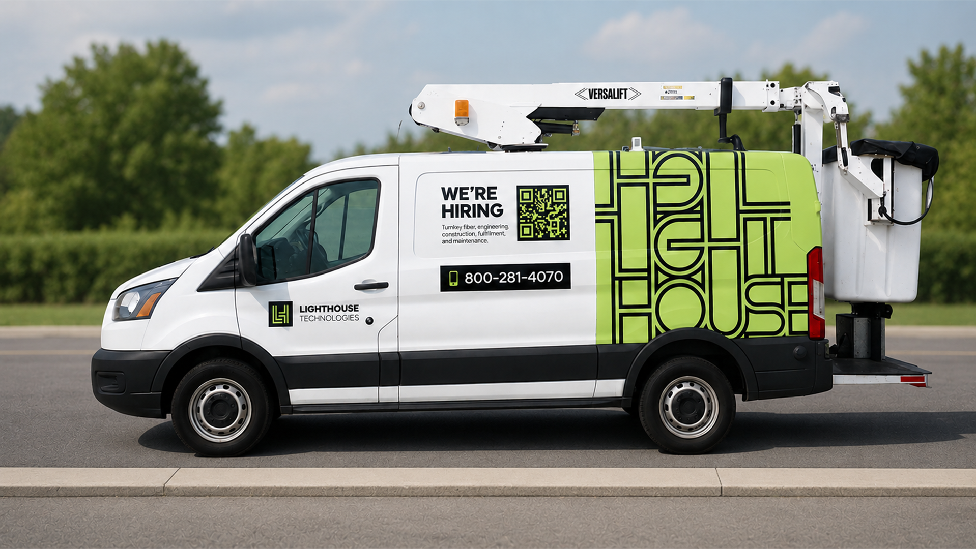 Lighthouse bucket van